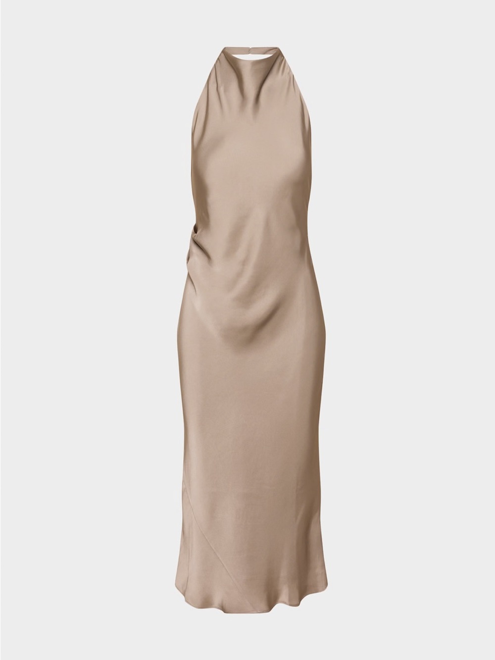 NWT - Aritzia Ten Babaton Ten Audience Satin Halter Dress - Size 6 - Warm Taupe - Picture 6 of 8